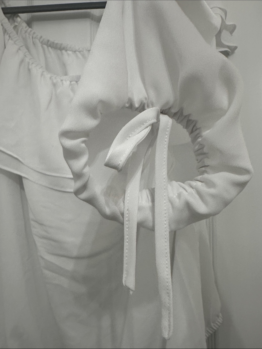 Michael Kors White Off-Shoulder Ruffle Blouse - Picture 2 of 5